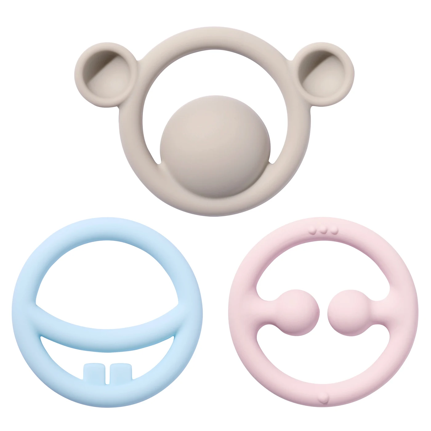 MOLUK Nigi Nagi Nogi · Pastel 3-piece set — Beige, rose, ice blue